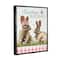 Stupell Industries Easter Blessings Gingham Spring Bunnies Floater Framed Art